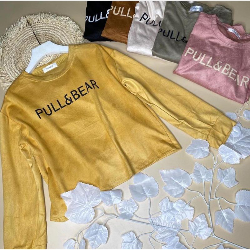 BLOUSE SUEDE / ATASAN BAJU SUEDE TANGAN PANJANG PULL &amp; BEAR PREMIUM IMPORT