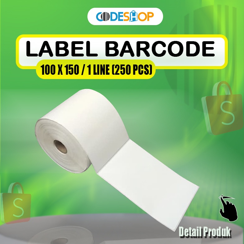 

LABEL BARCODE SEMICOATED 100 X 150 ISI 250 Label Stiker | Label Resi | Murah Berkualitas