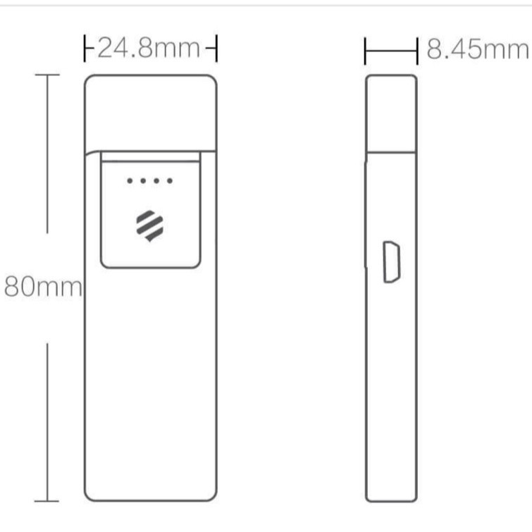 Beebest Ultra-thin Charging Cigarette Lighter Korek Api