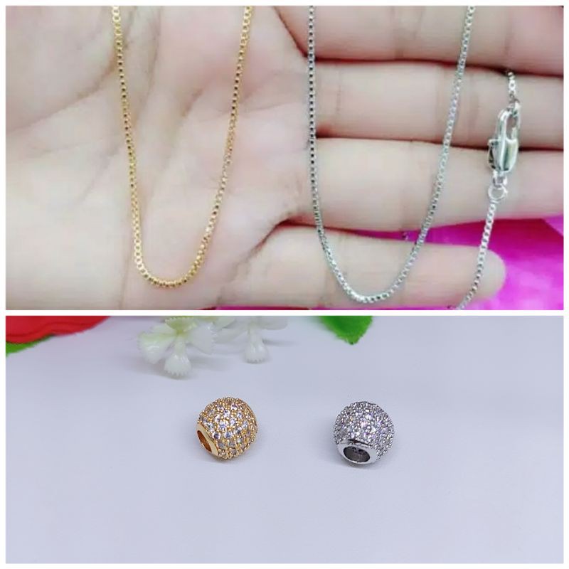 Kalung simpel emas 18K