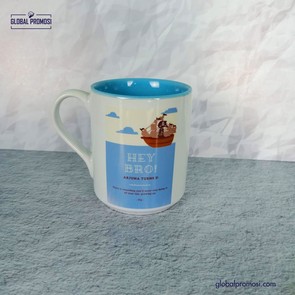 Mug Warna Dalam Custom Cetak untuk Promosi/Souvenir/Kampanye Khusus GO-Send/GRAB JKT Sekitar