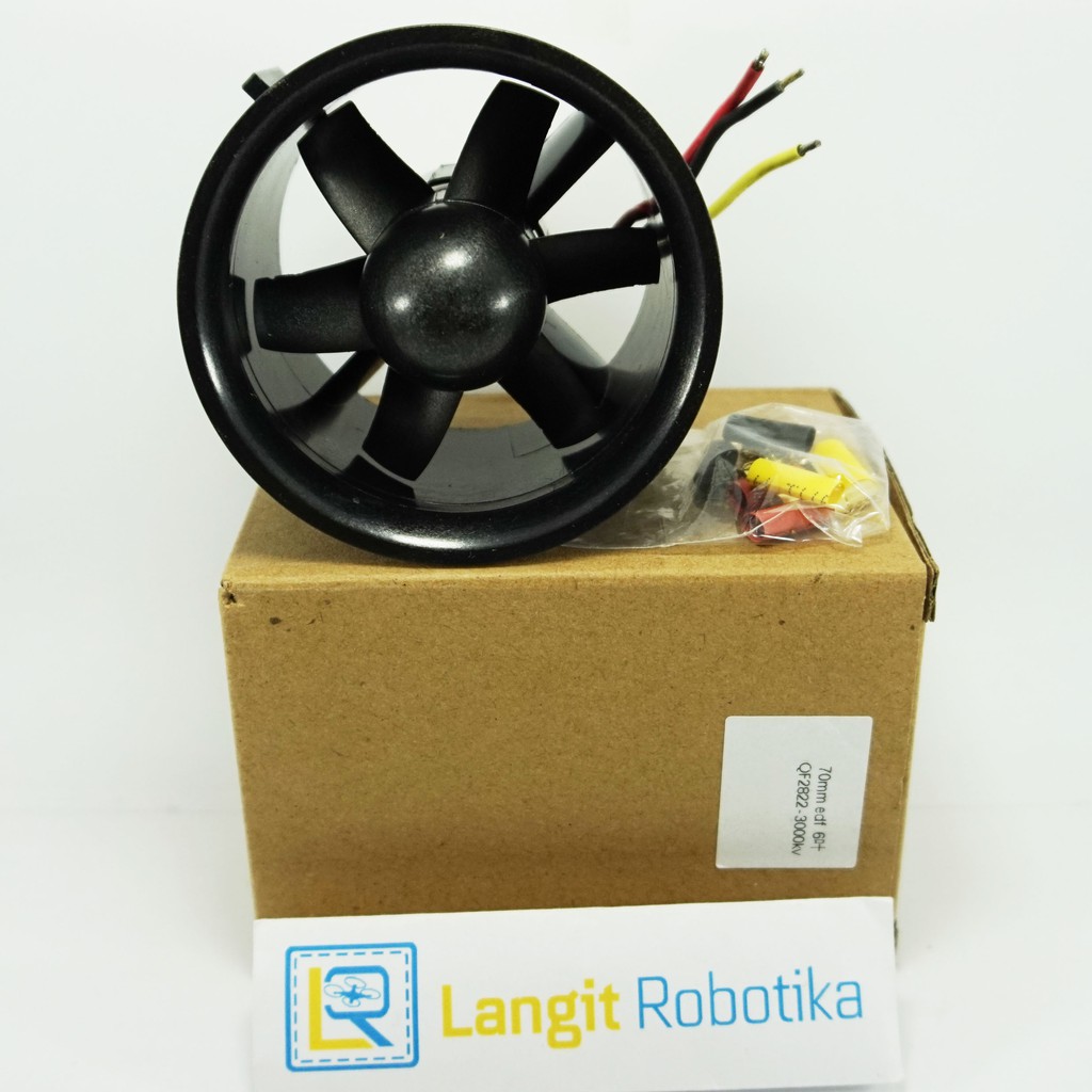 1 Set Motor EDF 70mm 3000kv Ducted Fan 6 Blade 70 mm Pesawat RC JET
