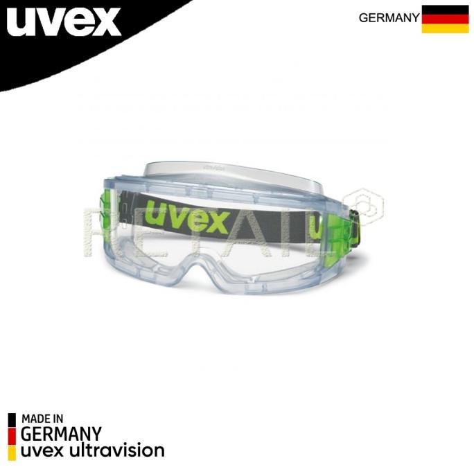 UVEX Schutzbrille, Kunststoff, schwarz/grün