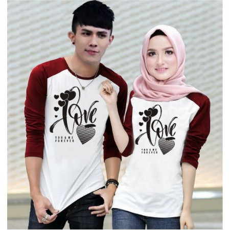 Baju Kaos Couple Kopel Kapel Capel Copel Lengan Panjang BWRT Baju Kaos Couple Kopel Kapel Capel Cope