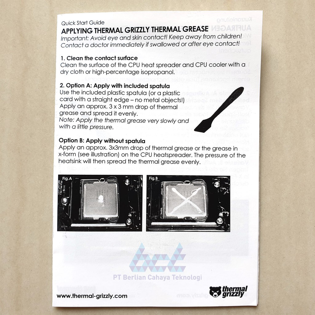 Thermal Grizzly Kryonaut Thermal Paste 1 Gram