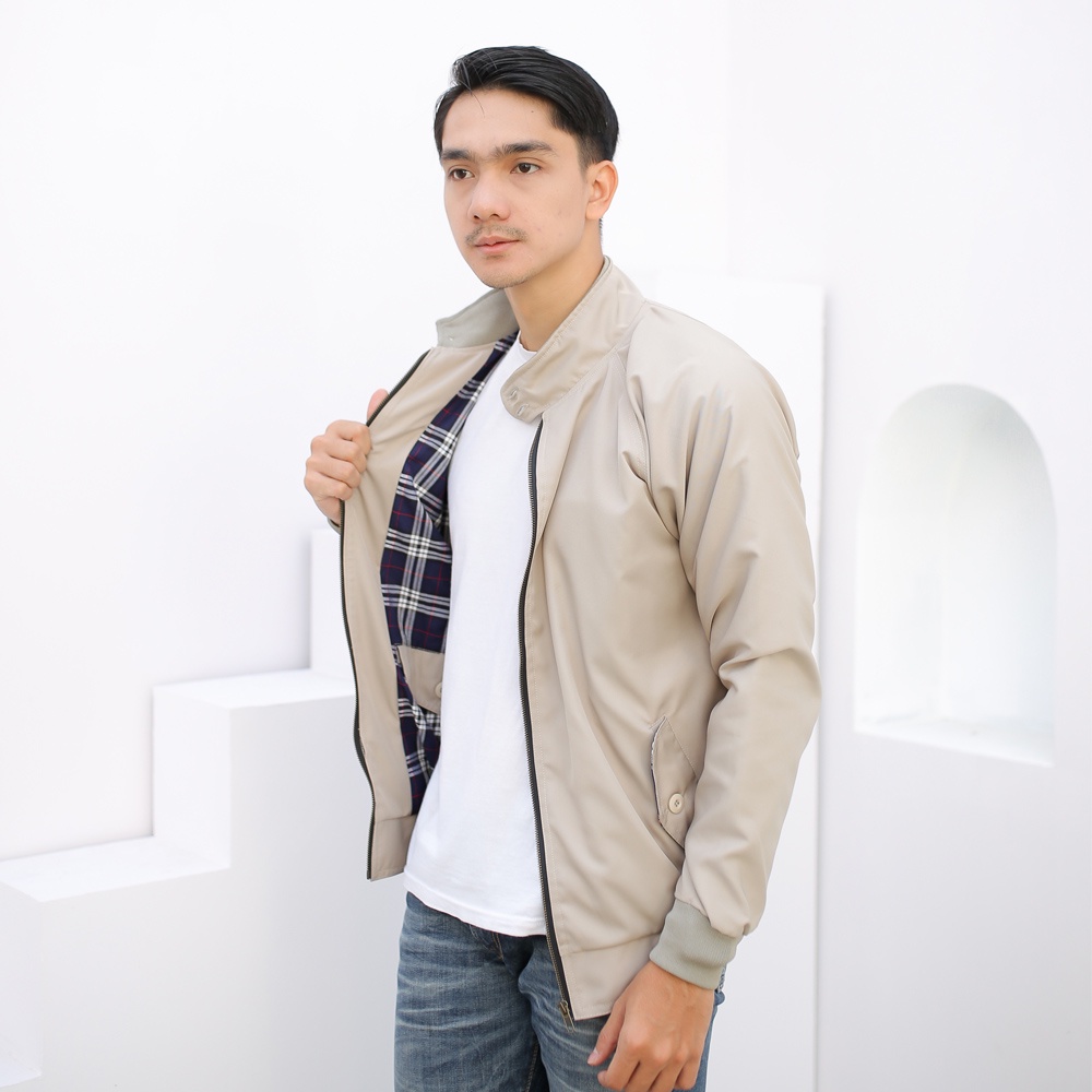 Noska  Jaket Harrington Cream Original Jaket Casual Pria Jaket Kantor