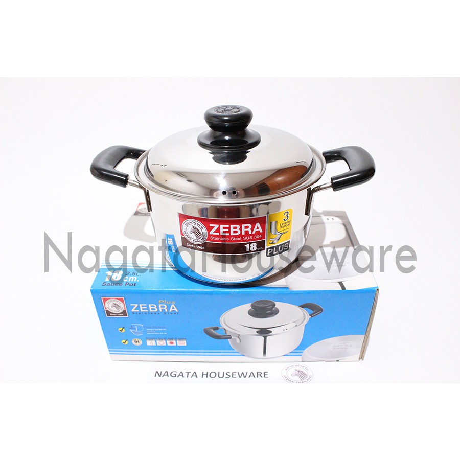 Panci Saus Stainless / Panci Masak / Panci Zebra / Panci Sop Sup Kuah / Soup Pot / Sauce Pot Zebra W
