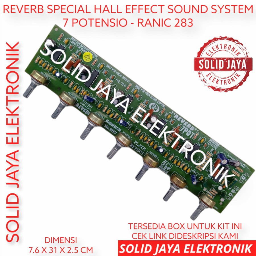 KIT REVERB 7 POTENSIO SPECIAL HALL EFFECT ALL SOUND SYSTEM TONE CONTROL RANIC 283 7 POTENSIO EFEK