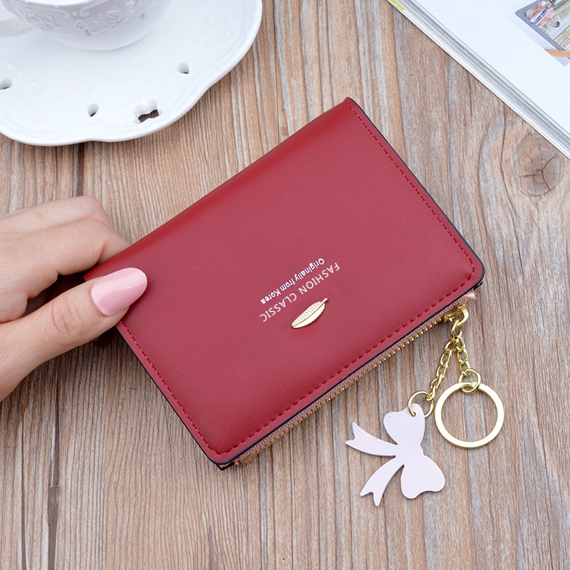 Dompet Wanita Lipat Gilgas Resleting Ori Polos Premium Dompet Wallet Kartu Kulit PU Leather Murah Lucu Kekinian