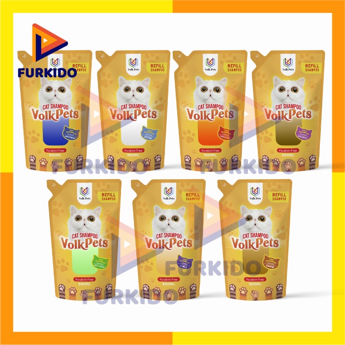 Volk Pets Cat Shampoo Refill Collection 500 ml / Shampo Kucing