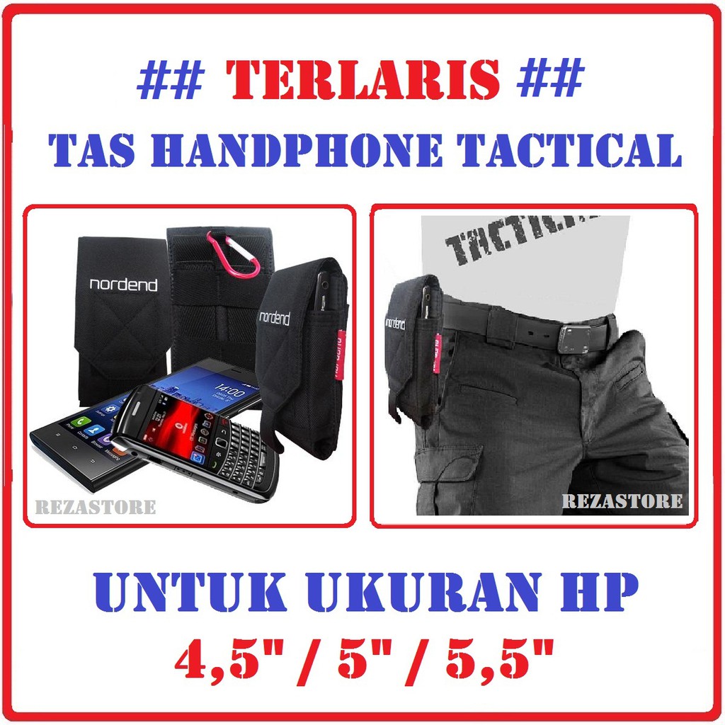 Tas Handphone Pria Tas Pinggang Handphone Case Handphone Hape Hp 4,5 /  5 / 5,5  Inch Rezastore