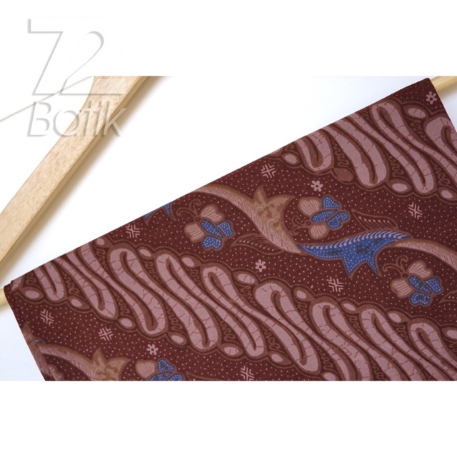 KAIN BATIK PREMIUM Bahan Katun Motif Parang Warna Coklat Choklat Cokelat Biru 729958 Cap 72 Jarik Jarit Samping Kebat Panjang Batik Katun Modern Premium Bahan Seragam Batik Pernikahan Kantor Keluarga Murah Kamen Jadi Batik Bali Lembaran