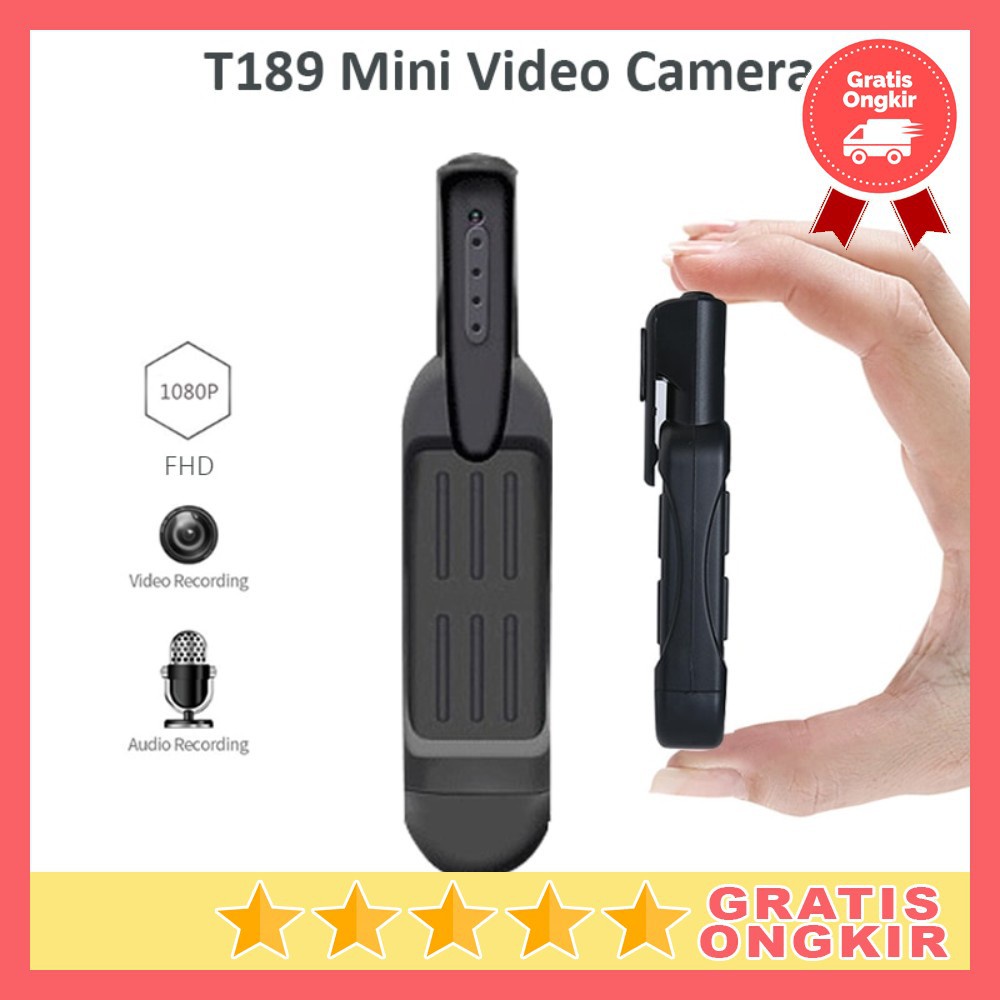 Camera Saku Mini PenClip Kamera Pengintai Spy Camera Bentuk Pulpen Clip 1080P Arsmundi T189