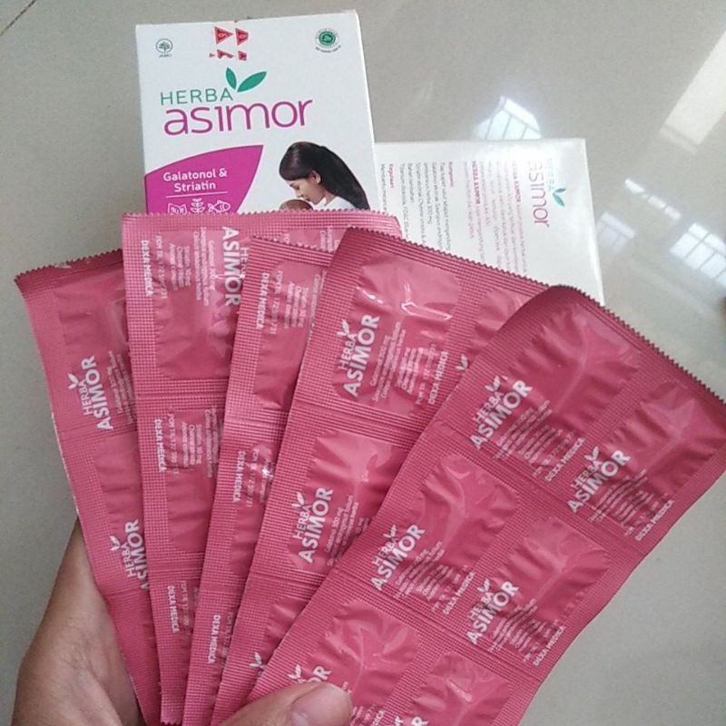 Herba Asimor Jamu Pelancar ASI Booster Strip dan Box 60 Melancarkan ASI vitamin ibu menyusui