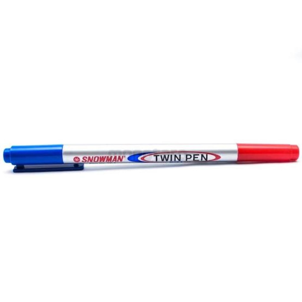 

Pulpen Snowman twin pen black Red Pen Murah Tokopelanginicer