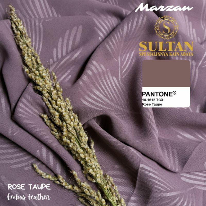 50CM EMBOS FEATHER MARZAN  ROSE TAUPE KAIN SULTAN