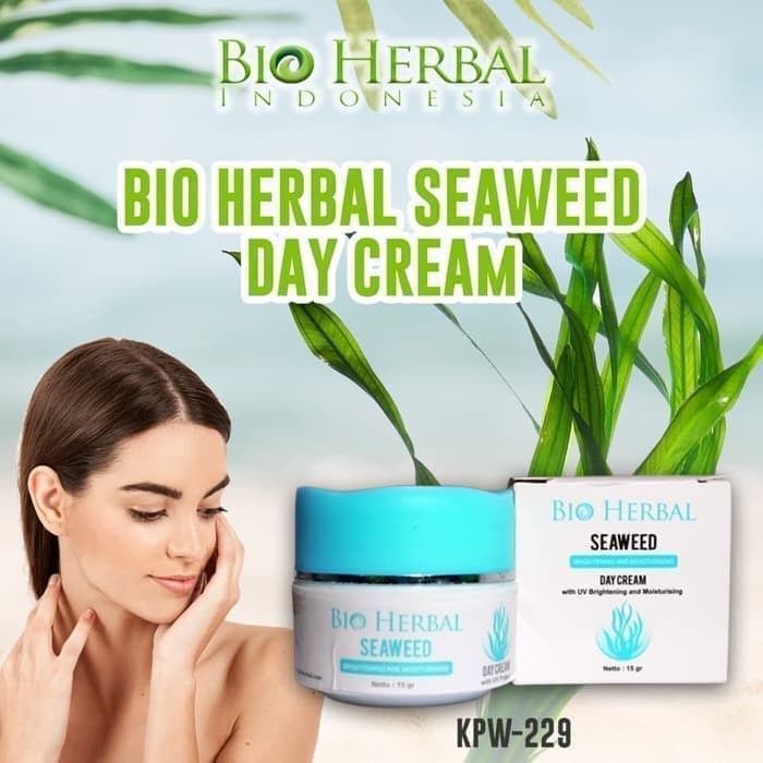 Bio Herbal Seawed Day Cream - Krim Wajah Siang Pelembab Muka Glowing Original Bpom