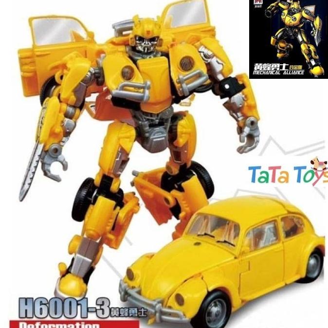 BMB ROBOT TRANSFORMERS BUMBLEBEE MOVIE B-127 VW BEETLE - YELLOW BUG