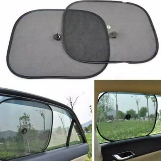 Trend-TABIR SURYA TIRAI MOBIL 2PCS / CAR SUN SHIELD / PELINDUNG KACA MOBIL