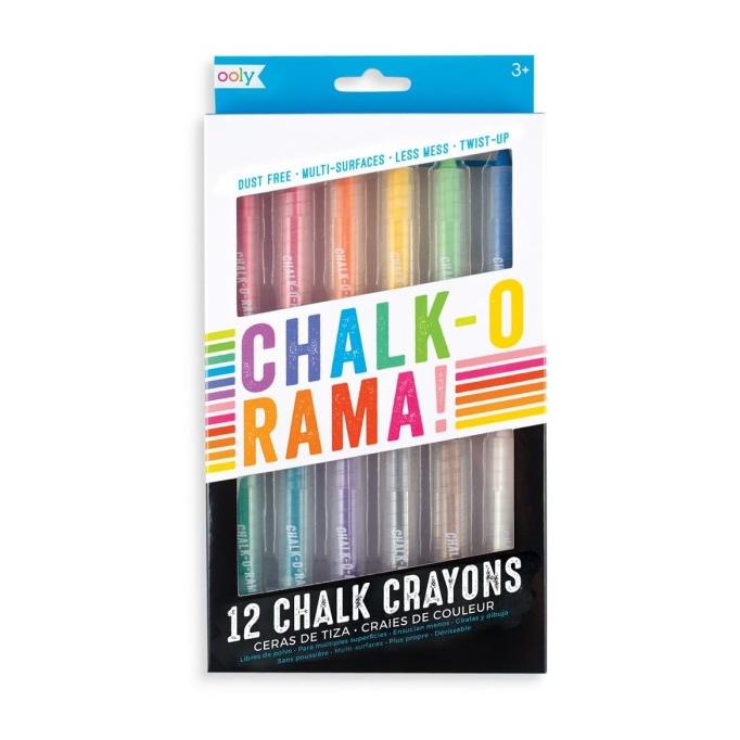 

Ooly - Chalk-O Rama Dustless Chalk Sticks (set of 12) ---READY---