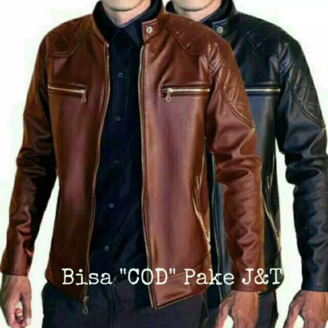 Jaket Kulit Casual Cowok Cewek Jeket kulit