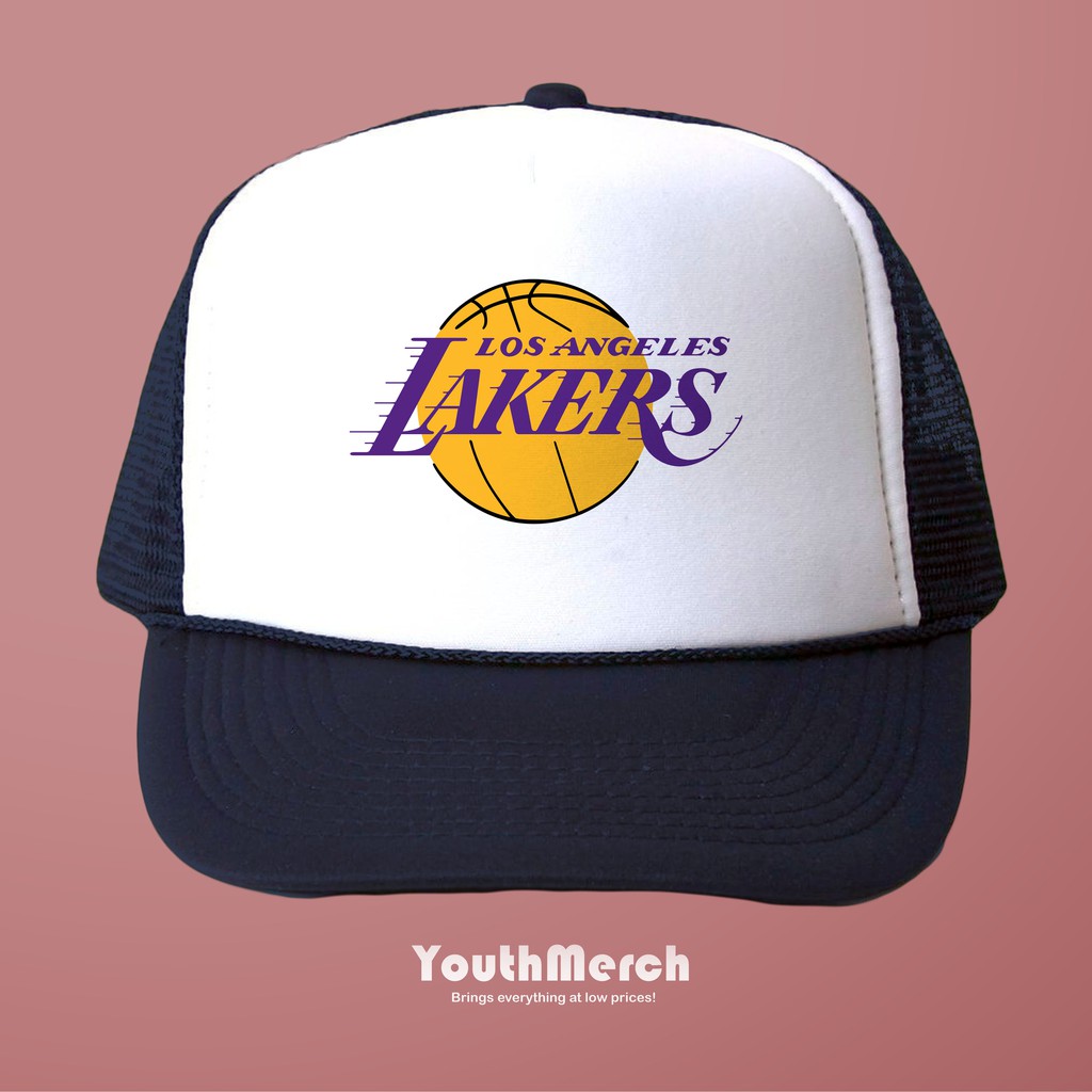 Topi Trucker Navy Lakers - Basketball Merch | Unisex | Trucker Lakers | Lakers Hat