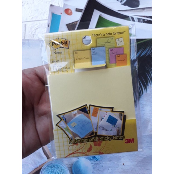 

Post it Notes 3M 654 HB Sticky Notes 3 IN x 3 IN