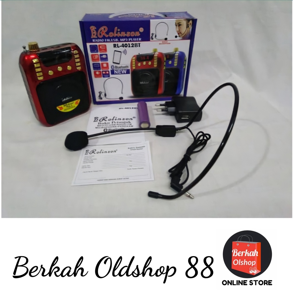 Berkah Oldshop 88 - Speaker Pinggang MP3 + Radio + Mic Rolinson RL- 4012