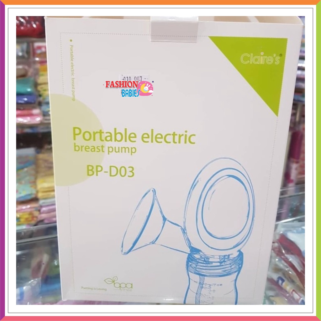 Claire's Pompa Asi Elektrik Type D-03 / POMPA ASI ELEKTRIK PORTABLE / BREASTPUMP ELECTRIC