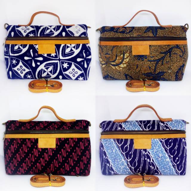 Handbag Kulit Batik (ada tali panjang, furing BATIK)