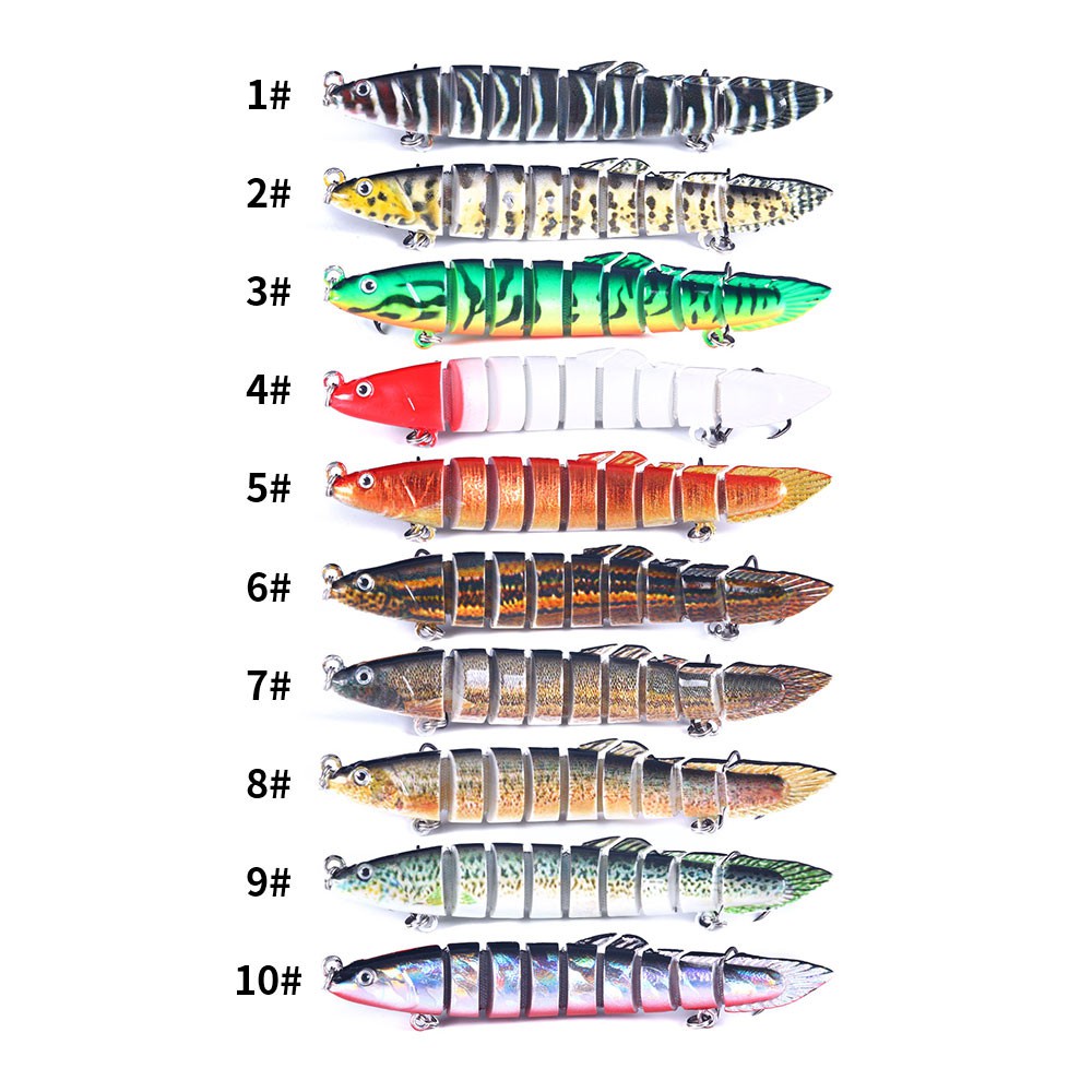 Hengjia 1 Pc Umpan Pancing Hard Bait Bentuk Ikan 7 Bagian Panjang 10cm Berat 10g