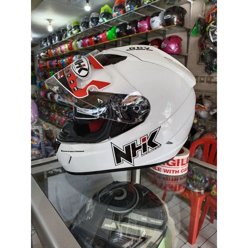 Helm NHK gp1000 putih double visor