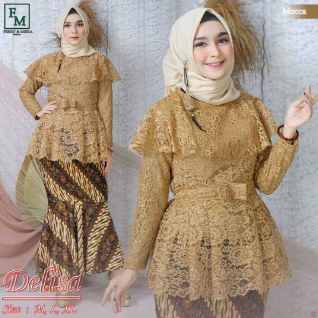 SET KEBAYA DELISA KEBAYA MODERN/KEBAYA TUNANGAN/KEBAYA WISUDA/KEBAYA KONDANGAN