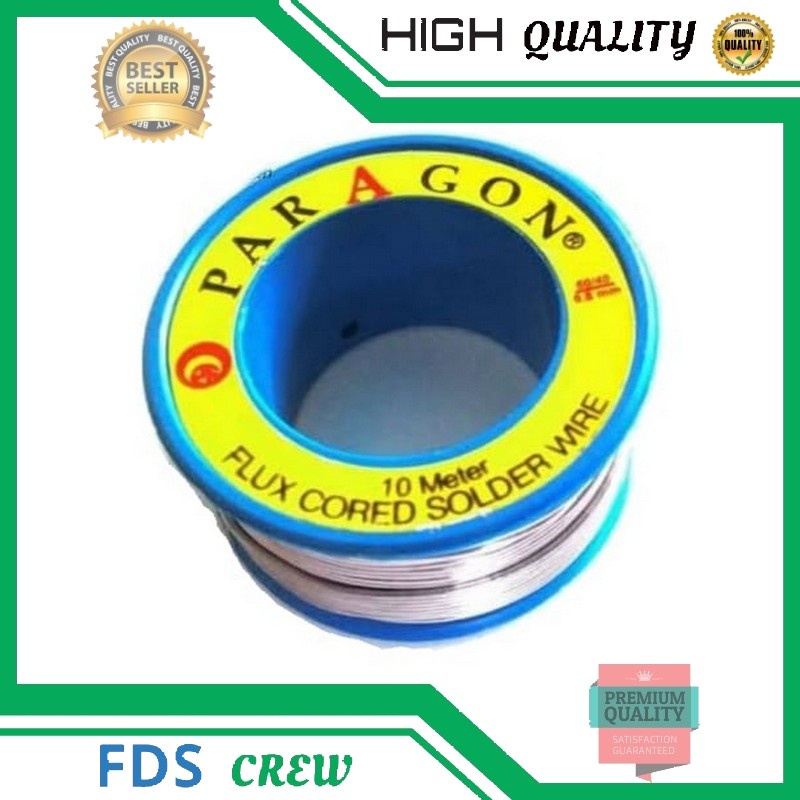 Timah Solder PARAGON Tinol 0.8mm 10M Roll Solder Wire