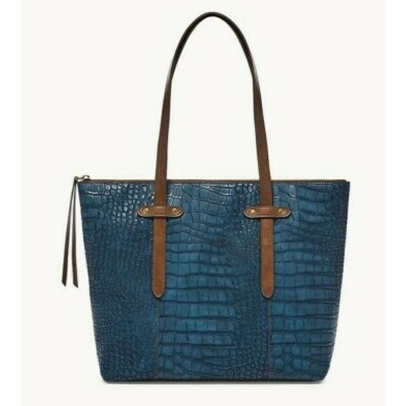 ready Felicity Tote blue croco
