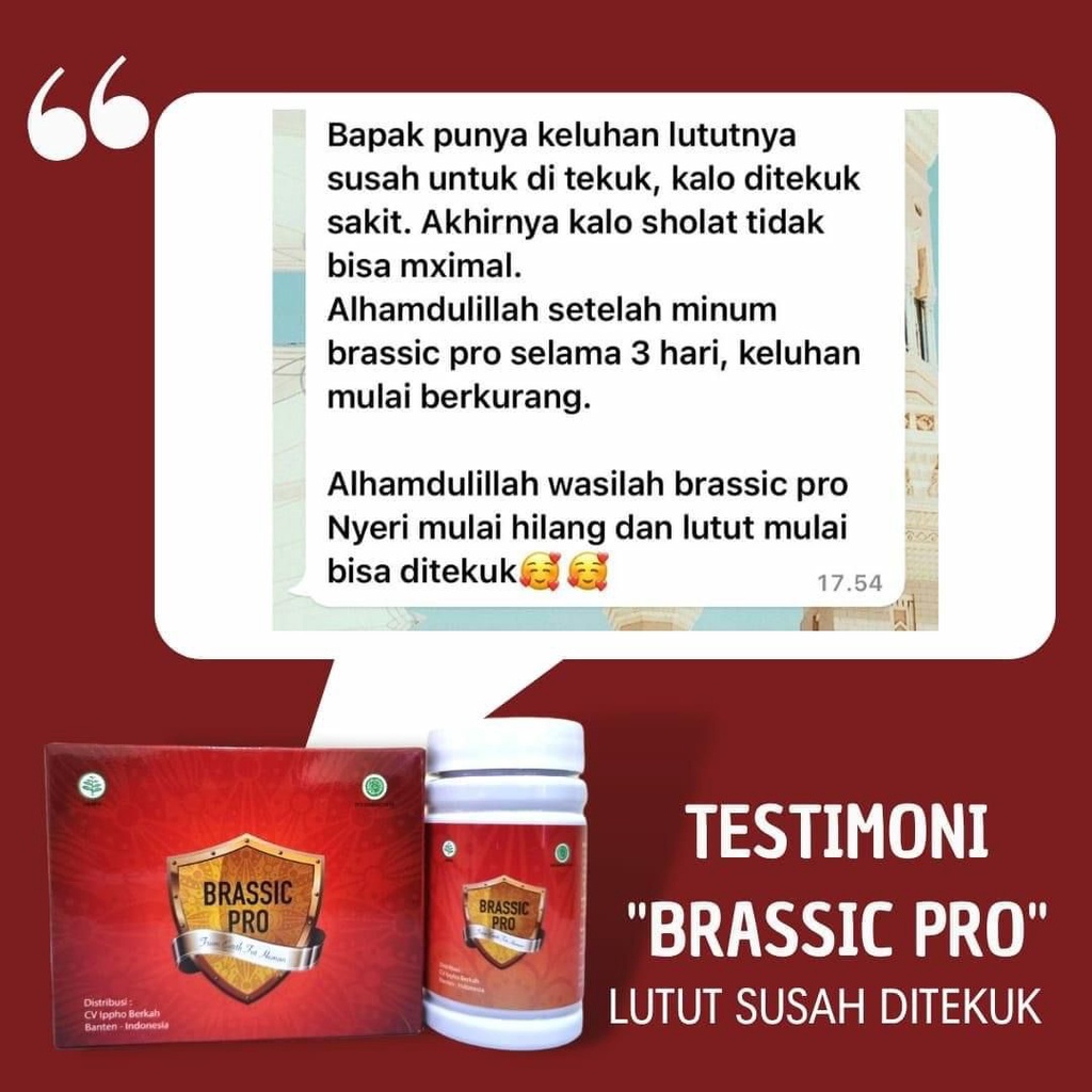 BRASSIC PRO ORIGINAL AMPUH MENGATASI NYERI SENDI, PENGAPURAN DAN SULIT TIDUR BY IPPHO SANTOSA