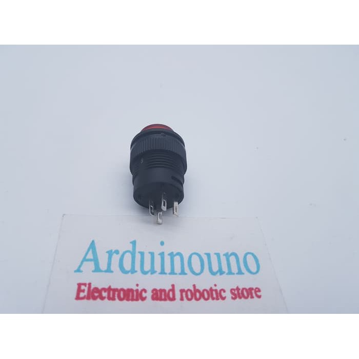R16-503AD OFF-ON LED Light Self-locking Push Button Switch saklar 4p