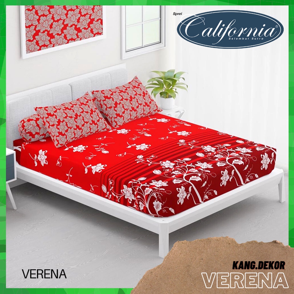 SPREI CALIFORNIA MOTIF VERENA QUEEN KING SINGLE SIZE 160X200 180X200 120X200 SPREI NO 1 2 3 MURAH SE