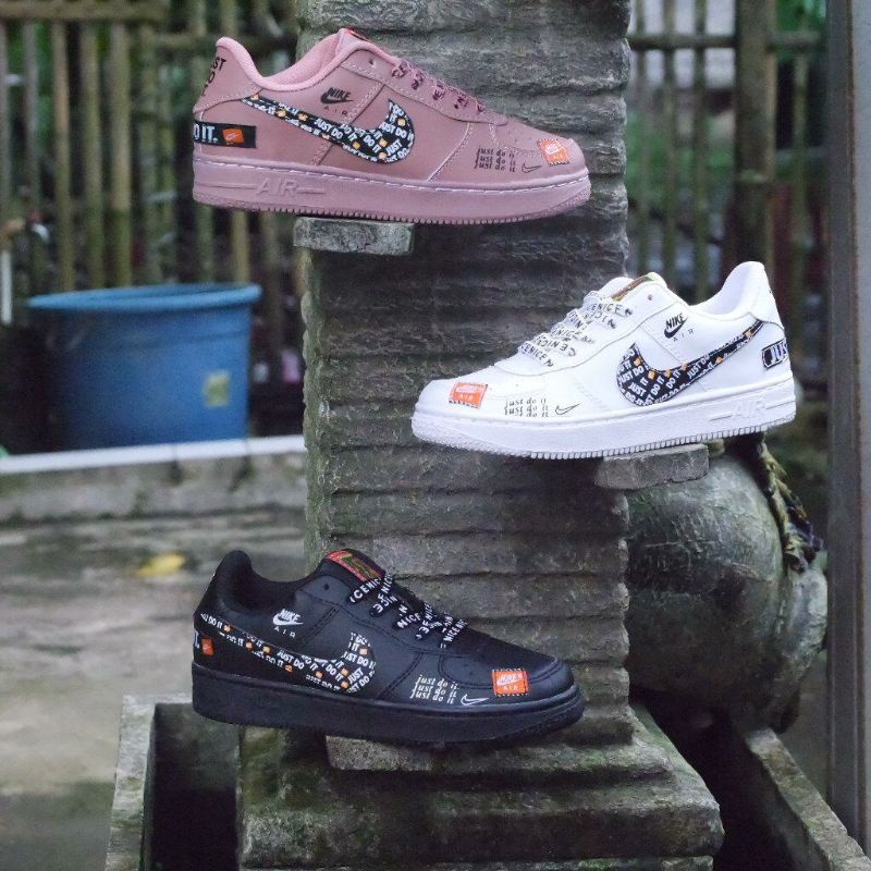 PROMO SEPATU NIKE AIR FORCE JUST DO IT, SEPATU SNEAKERS PRIA WANITA