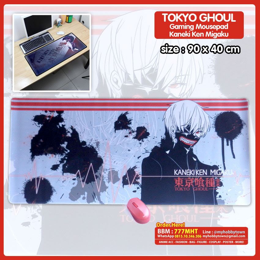 Mousepad Anime Gaming - Deskpad - Tokyo Ghoul Kaneki Ken Migaku