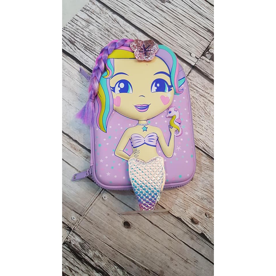 

Tempat Pensil anak Unik 3D Dolly Purple Princess Mermaid_NLC2