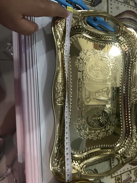 Nampan Arab Persegi Sedang / Nampan Stainless / Souvenir Oleh Oleh Haji Dan Umroh