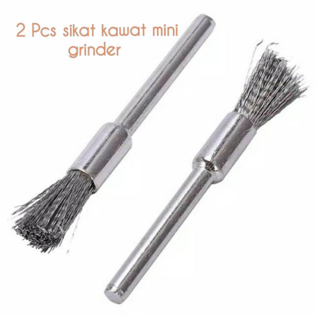 2pcs Sikat Kawat / Mata bor Tuner Sikat / Mini Drill sikat Sapu