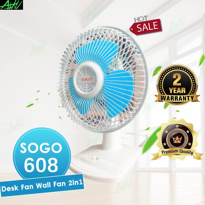 Kipas Angin Meja Mini 6&quot; Desk Fan Wall Fan 2in1 (Desk &amp; Wall) SG-608