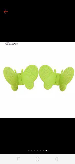 [kn] 2 Pcs Kupu-kupu Berbentuk Silicone Anti-melepuh Alat Dapur Isolasi Pelat Klem Klip