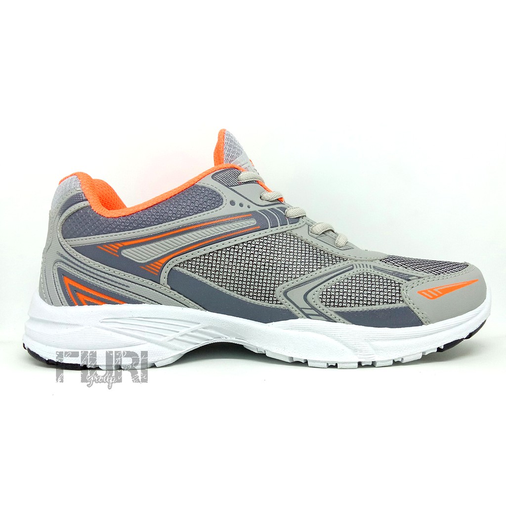 FIURI - Pro ATT Original - MC 52 Abu Oranye 39-43 - Sepatu Kets Pria - Sepatu Sneakers Pria - Sepatu Olahraga Sport Pria - Sepatu Casual Kanvas - Sepatu Jogging Lari Fitness Gym Senam Pria - Sepatu Anak Laki-Laki Cowok - Sepatu Sekolah Bertali SD SMP SMA