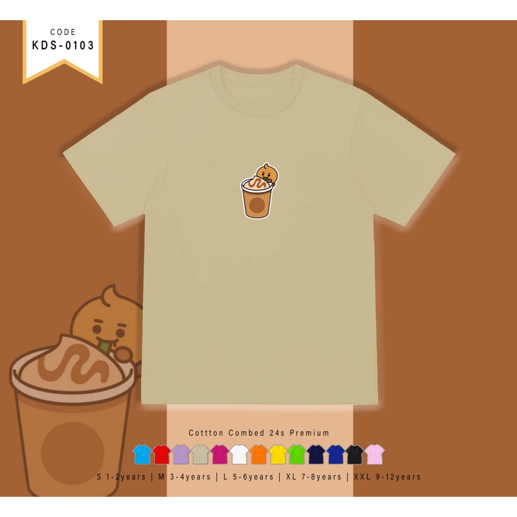 KAOS TINY TEEN BERGAMBAR KARAKTER / BT211 EATS MIDDLE SMALL / CUSTOM T-SHIRT TERMURAH