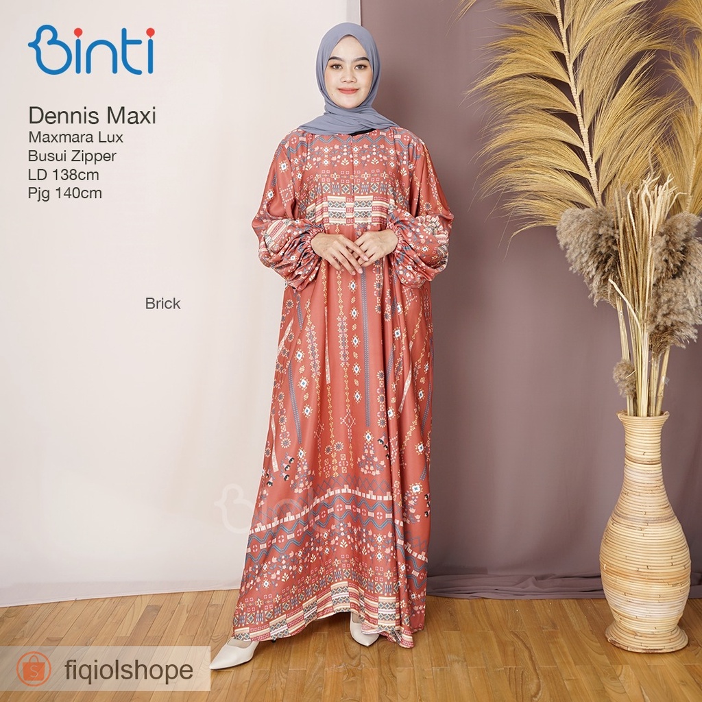 Baju Gamis Jumbo Dennis Maxi Dress Muslim Ori Binti