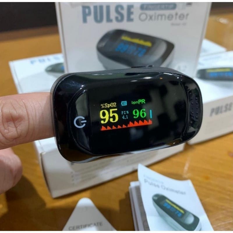 Pulse Oxymeter Fingertip A2 L88 Pengukur Kadar Oksigen Detak jantung Oximeter Led