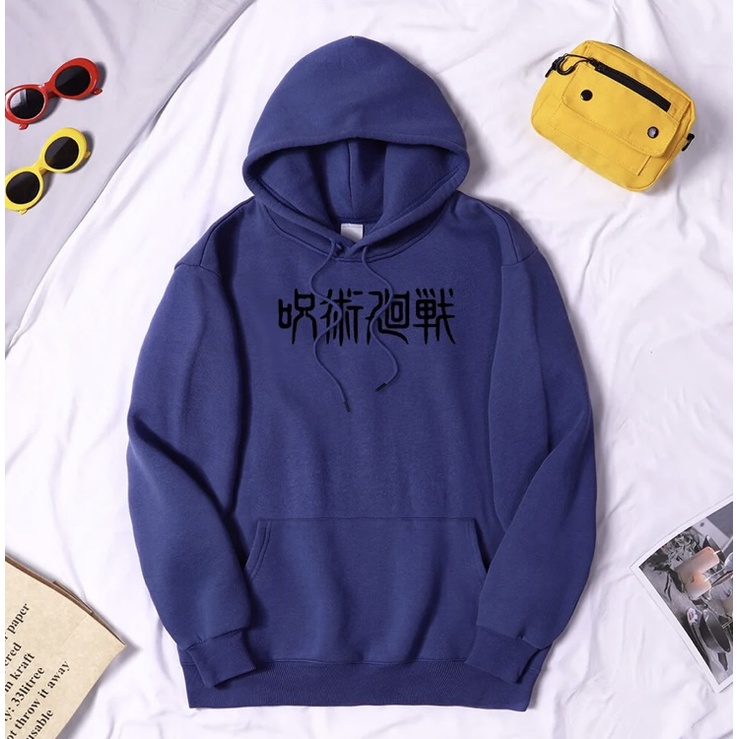 JUJUTSU KAISEN ANIME Jumper Hoodie II Sweater Hoodie Anime II Sweter Oblong Topi II SIZE M - XL ( Pria &amp; Wanita / Anak &amp; Dewasa )